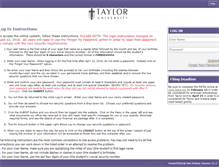 Tablet Screenshot of myfa.taylor.edu